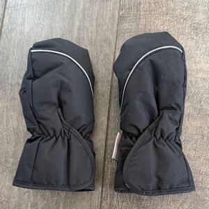 H&M Black Kids Mittens with Reflective Trim